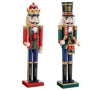 Varzi - Decoración para árbol de Navidad, cascanueces de 38 cm, diseño de soldados clásicos