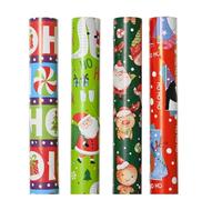 Varzi desde 1956 - Papel de regalo navideño, 4 diseños surtidos, elegante y festivo, ideal para paquetes de regalo, proyectos creativos y decoraciones artesanales, 300 cm