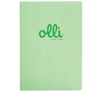 VARZI Olli Maxi Cuaderno A4 Perfumado Scratch&Smell - Papel 100 g/m² 24+1 hojas, interior rayas o cuadriculados, tapa aromática (Mojito rayado 1R)