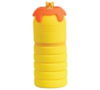 VARZI Olli Pop - Estuche 2 en 1 extensible de silicona - Portalápices con animal, altura ajustable, suave impermeable, diseño Kawaii, Tigre, Kawaii
