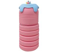 VARZI Olli Pop - Estuche 2 en 1 extensible de silicona - Portalápices con animal, altura ajustable, suave impermeable, diseño Kawaii, Unicornio, Kawaii
