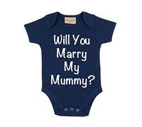 Vas-tu M’épouser My Mummy? Bleu Marine À Manches Courtes Grenouillère Proposal Marriage - Bleu, 12-18 mois