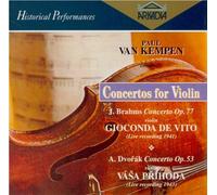 Vasa Prihoda - Brahms;Concertos for Violin