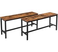 VASAGLE 2 sillas de comedor de 108 x 32,5 x 50 cm de color marrón rústico