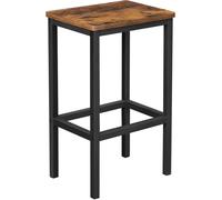 VASAGLE 2 taburetes de bar de estilo industrial de color marrón y negro