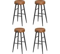 VASAGLE 4 taburetes de bar de altura de 76,2 cm de color marrón