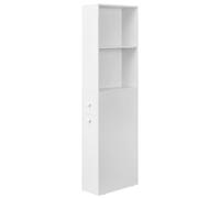 VASAGLE Armario de Baño Alto, Armario de Almacenamiento Delgado, con Cajones y Estante Ajustable, Armario para Espacios Pequeños, Estilo Moderno, Blanco Clásico