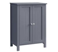 VASAGLE Armario de Baño, con 2 Estantes Ajustables, 60 x 30 x 80 cm | Armario de Pie, Gabinete de Almacenamiento para Baño, Gris Pizarra, Colección HELAN BCB60GY