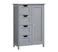Mueble de Baño Estrecho con 4 Cajones 30 x 55 x 82 cm Gris Paloma