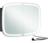 VASAGLE Armario de pared para baño de 13,5 x 80 x 59,6 cm de color negro