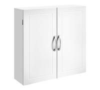 VASAGLE Armario de Pared para Cuarto de baño, Armario de Almacenamiento de Pared para Cuarto de baño, 30 x 60 x 60 cm, Armario de Farmacia con estantes Ajustables, Blanco Nube BBC321W01