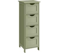 VASAGLE Armario del baño de 30 x 30 x 82 cm de color verde laurel
