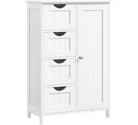 VASAGLE Armario del baño de 30 x 55 x 82 cm de color blanco