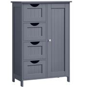 VASAGLE Armario del baño de 30 x 55 x 82 cm de color gris oscuro