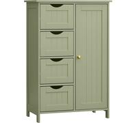 VASAGLE Armario del baño de 30 x 55 x 82 cm de color verde bosque