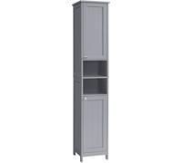 VASAGLE Armario del baño de 30 x 60 x 170 cm de color gris paloma
