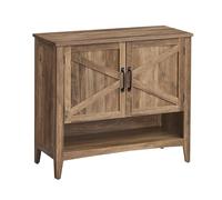 VASAGLE Armario Zapatero de 3 Niveles, Estilo Americano Tradicional, Con Estante Regulable en Altura, Asas, Patas Robustas, Para Entrada, Marrón Miel LBC038B01