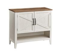 VASAGLE Armario Zapatero de 3 Niveles, Estilo Americano Tradicional, Estante Regulable en Altura, Asas, Patas Robustas, para Entrada, Blanco Rústico LBC038W01