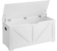 VASAGLE Banco zapatero de 40 x 100 x 46 cm de color blanco nube