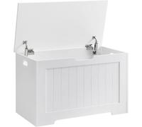 VASAGLE Banco zapatero de 40 x 76 x 48 cm de color blanco