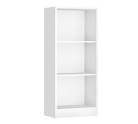 VASAGLE Biblioteca, 3 Compartimentos, Estantes Ajustables, 93x40x24 cm | Librería, Estantería de Libros, Estantería de Archivo, Habitación Infantil, Oficina, Blanco Nube, Colección CUSTOS LBC103W