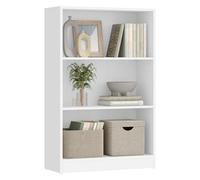 VASAGLE Biblioteca con 3 Compartimentos, 60 x 24 x 93 cm | Estantería de Libros, Estantes Ajustables, para Salón, Oficina, Habitación Infantil, Blanco Nube, Colección CUSTOS LBC105T14