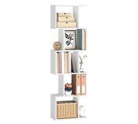 VASAGLE Biblioteca, Librería de 5 Niveles, Separador de Espacios | Armario de Libros, para Salón, Dormitorio, Estudio, Oficina, Blanco Nube, Colección CUSTOS LBC462W01