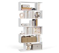 VASAGLE Biblioteca, Librería de 6 Niveles, 24 x 70 x 191 cm, Estantería, Armario de Libros, Separador de Espacios, para Salón, Dormitorio, Estudio, Oficina, Blanco LBC61WT