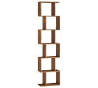 VASAGLE Biblioteca, Librería de 6 Niveles, Separador de Espacios | Armario de Libros, para Salón, Dormitorio, Estudio, Oficina, Marrón Rústico, Colección CUSTOS LBC461K01