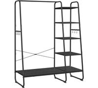 VASAGLE Burro perchero con zapatero de color negro