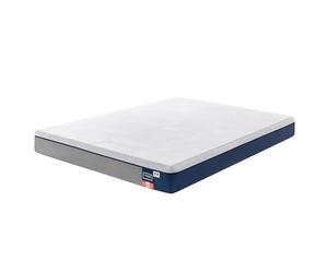 VASAGLE Colchón 135 x 190 cm, Colchón de Matrimonio, Espuma Viscoelástica con Gel, Firmeza Media Tirando a Suave en 7 Zonas, Funda Transpirable y Lavable a Máquina, Grosor 20 cm, Azul RMZ126QZ01