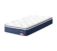 VASAGLE Colchón Individual, 90 x 190 x 25 cm, Colchón Híbrido con Muelles Ensacados, Espuma Viscoelástica con Gel, 7 Zonas de Soporte, Bordes Reforzados, Funda Transpirable, Azul RMZ221QZ02