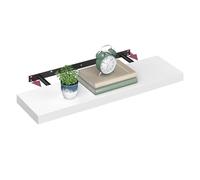 VASAGLE Custos Colección - Estante de Pared, Estante Flotante, 20 x 80 x 3,8 cm, Balda de Pared para Marcos de Fotos, Decoración, para Salón, Estudio, Cocina, Blanco Nieve LWS028WE01