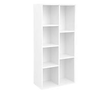 VASAGLE Custos Colección - Estantería, Librería con 7 Cubos | Mueble de Pie con Cubos, para Sala de Estar, Estudio, Comedor, Blanco Nube LBC27WTV1