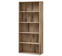 VASAGLE Custos Colección - Librería de 5 Niveles, Estantería de Libros, Organizador con Compartimentos, Estantes Abiertos y Ajustables, para Sala de Estar, Dormitorio, Marrón Camello LBC165T50