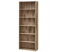 VASAGLE Custos Colección - Librería de 6 Niveles, Estantería de Libros, Organizador con Compartimentos, Estantes y Ajustables, para Sala de Estar, Oficina, Dormitorio, Marrón Camello LBC166T50