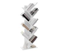 VASAGLE CUSTOS Colección - Librería en Forma de Árbol, Estantería de 9 Niveles, Ahorro de Espacio, Vertical, para Dormitorio, Sala de Estar, Estudio, Oficina, Blanco Nube LBC11WTV1