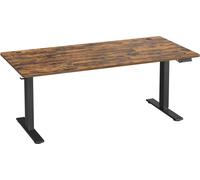 VASAGLE Escritorio Ajustable en Altura, 180 x 80 cm, Marrón Rústico