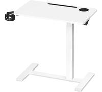 VASAGLE Escritorio con ruedas altura ajustable tablero 70x40 cm color blanco