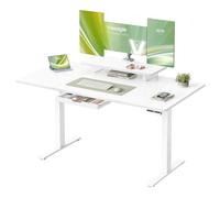 Escritorio eléctrico ajustable con soporte y cajón