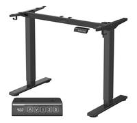 VASAGLE Escritorio Eléctrico Regulable en Altura, Soporte de Escritorio, sin Tablero, con 2 Ganchos, Función de Memoria de 3 Alturas, Acero, Negro Tinta LSD021B01V2