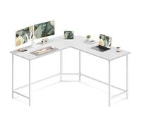 VASAGLE Escritorio, Mesa de Ordenador en Forma de L, 140 x 140 x 76 cm, Escritorio Esquinero, Ahorra Espacio, para Oficina Casa, Juegos, Fácil de Montar, Blanco Arce LWD073W01V1