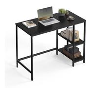 VASAGLE Escritorio, Mesa de Trabajo, 100 x 50 x 76 cm, Estilo Moderno, para Estudio Dormitorio Salón Oficina, Negro Ébano LWD046B04