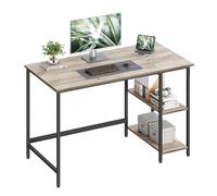 VASAGLE Escritorio, Mesa de Trabajo, Estilo Moderno, para Estudio Dormitorio Salón Oficina, 120 x 60 x 76 cm, Greige Mélange y Negro Tinta LWD47MB