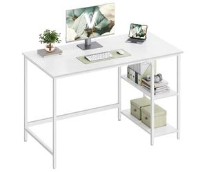 VASAGLE Escritorio, Mesa de Trabajo, Estilo Moderno, para Estudio Dormitorio Salón Oficina, 120 x 60 x 76 cm, Blanco Arce LWD047W44