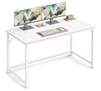 VASAGLE Escritorio, Mesa Oficina Pequeña y Estación Trabajo, Mesa para Teletrabajo, Estudio, Dormitorio, 60 x 120 x 76 cm, Estilo Moderno, Estructura Metal, Blanco Arce LWD039W01