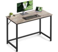 VASAGLE Escritorio, Mesa Oficina Pequeña y Estación Trabajo, Mesa para Teletrabajo, Estudio, Dormitorio, 50 x 100 x 76 cm, Estilo Industrial, Estructura Metal, Greige Brezoy Negro Tinta LWD41B02