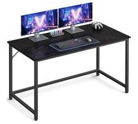 VASAGLE Escritorio, Mesa Oficina Pequeña y Estación Trabajo, Mesa para Teletrabajo, Estudio, Dormitorio, 60 x 120 x 76 cm, Estilo Industrial, Estructura Metal, Negro Ébano y Negro Tinta LWD039B56