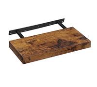 VASAGLE Estante de Pared, Estante Flotante, 20 x 40 x 3,8 cm, Balda de Pared para Marcos de Fotos, Decoración, para Salón, Estudio, Cocina, Marrón Rústico LWS24BX