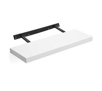 VASAGLE Estante de Pared, Estante Flotante, 20 x 60 x 3,8 cm, Balda de Pared para Marcos de Fotos, Decoración, para Salón, Estudio, Cocina, Blanco Clásico LWS26WT